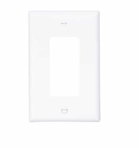 Eaton Wiring Mid-Size Duplex Decorator Polycarbonate Wallplate, White