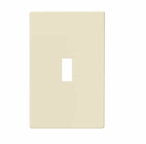 Eaton Wiring 1-Gang Toggle Wall Plate, Mid-Size, Screwless, Almond