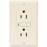Eaton Wiring 15 Amp Duplex GFCI Receptacle Outlet, Almond