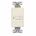 20 Amp Blank Face GFCI Receptacle Outlet, Almond
