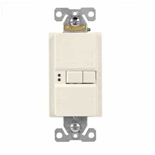 Eaton Wiring 20 Amp Blank Face GFCI Receptacle Outlet, Almond