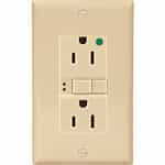 15 Amp Hospital Grade GFCI Receptacle Outlet w/ ArrowLink Connector, Ivory