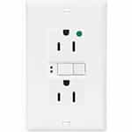 15 Amp Hospital Grade GFCI Receptacle Outlet, White