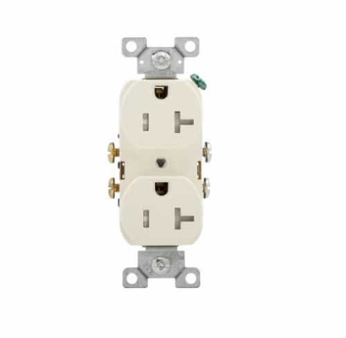 Eaton Wiring 20 Amp Duplex Receptacle, Tamper Resistant, NEMA 5-20R, Almond