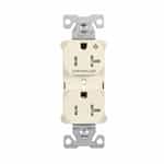 Eaton Wiring 20 Amp Dual Controlled Duplex Receptacle, Tamper Resistant, Light Almond