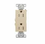 Eaton Wiring 15 Amp Duplex Receptacle, Tamper Resistant, Decora, Ivory