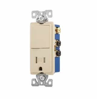 Decora 15 Amp Tamper Resistant Combo Switch and Outlet, White