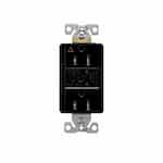 15 Amp Surge Protection Receptacle w/Audible Alarm & LED Indicators, Black