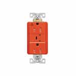 Eaton Wiring 15 Amp Surge Protection Receptacle w/Audible Alarm & LED Indicators, Orange