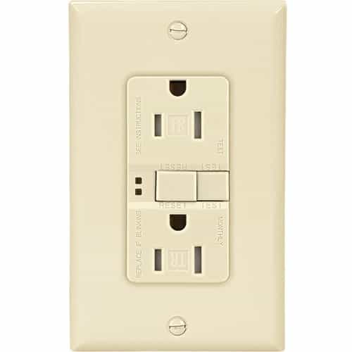 Eaton Wiring 15 Amp GFCI Receptacle, Tamper Resistant, 125V, Almond