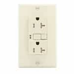 Eaton Wiring 20 Amp Tamper Resistant Duplex GFCI Receptacle Outlet, Almond