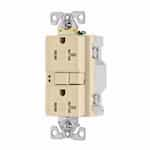 Eaton Wiring 20 Amp Tamper Resistant Duplex GFCI NAFTA-Compliant Outlet, Ivory