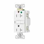 Eaton Wiring 20 Amp Tamper Resistant Hospital Grade GFCI Receptacle Outlet, White