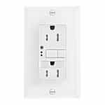Eaton Wiring 15 Amp Tamper Resistant GFCI Outlet w/ Nightlight, Self-Test, White