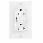 Eaton Wiring 20 Amp Tamper Resistant GFCI Outlet w/ Nightlight, Self-Test, White