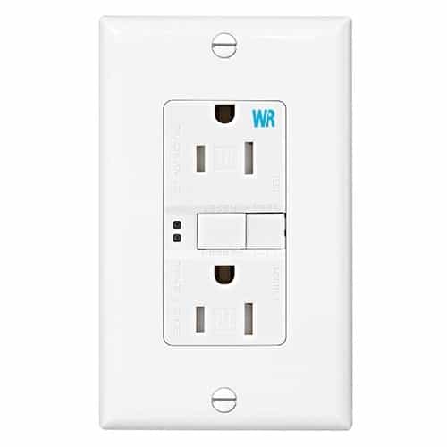 Eaton Wiring 15 Amp Tamper & Weather Resistant GFCI NAFTA-Compliant Outlet, White