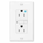 15 Amp Tamper & Weather Resistant GFCI Receptacle Outlet, White