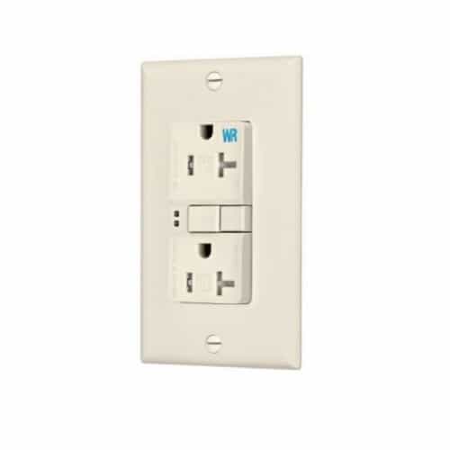 Eaton Wiring 20 Amp Tamper & Weather Resistant GFCI NAFTA-Compliant Outlet, Ivory