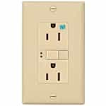 Eaton Wiring 15 Amp Weather Resistant GFCI Receptacle NAFTA-Compliant Outlet, Ivory