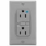 Eaton Wiring 15 Amp Weather Resistant GFCI Receptacle Outlet, Gray