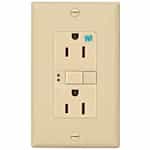15 Amp Weather Resistant GFCI Receptacle Outlet, Ivory