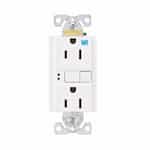 15 Amp Weather Resistant GFCI Receptacle, White