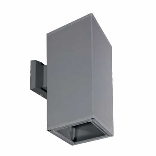 Eurofase 150W Square Sconce Wall Mount, E26, UP/DOWN, DIM, 120V, Gray