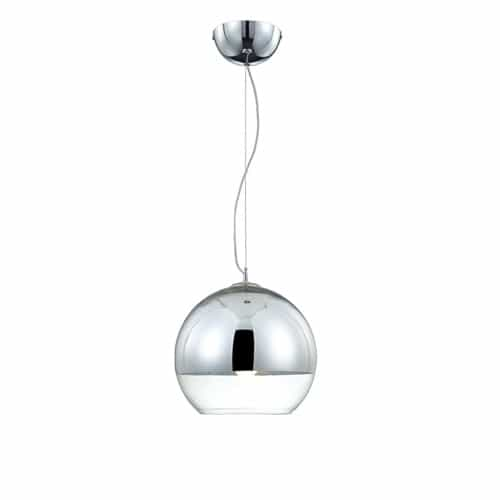 Eurofase 10-in 50W Mini Pendant Orb, E26, DIM, 120V, Chrome