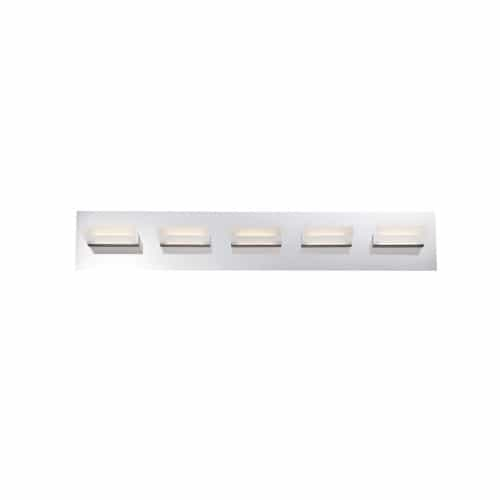 Eurofase 5 x 5W Olson Light LED Bathbar, 1435 lm, 120V, 3000K, Chrome