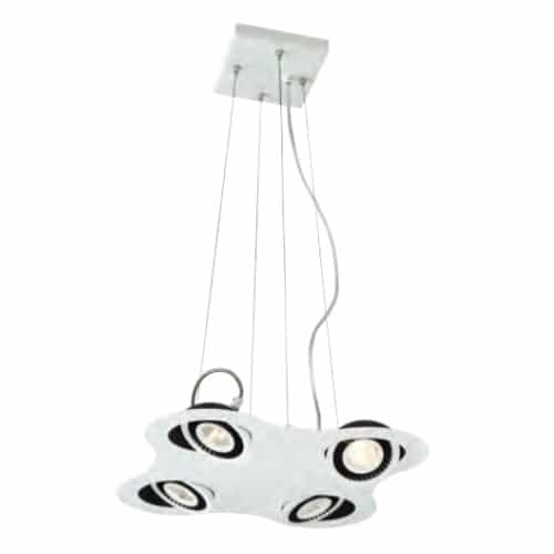 Eurofase 20W 4-Light Pendant, 120V, 1800 lm, 3000K, White