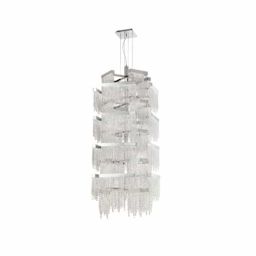 Eurofase 520W Rossi Rectangular Pendant, 41600 lm, 120V, 3000K, Chrome