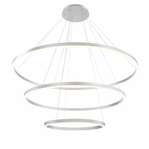 Eurofase 60-in 216W Spunto LED Chandelier, 8600 lm, 120V, 3000K, Silver