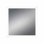 32-in 36W Square Mirror, 120V, Selectable CCT, Silver