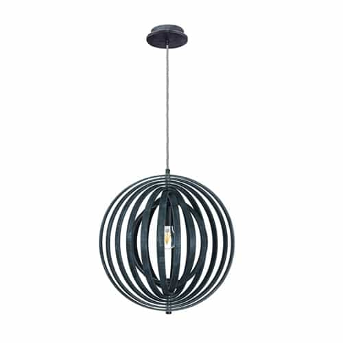 Eurofase 24-in 60W Abruzzo Spherical Pendant, E26, 120V, Matte Blue