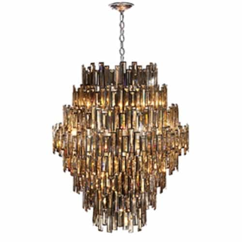 Eurofase 48-in 1680W Vienna 28-Light Grand Chandelier, E12, 120V, Chrome