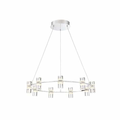 Eurofase 25-in 36W Netto Linear Chandelier, 2160 lm, 120V, 3000K, Chrome