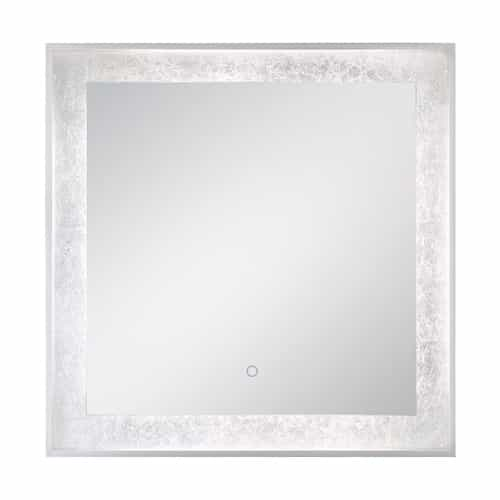 Eurofase 32x32-in 39W Anya Square Mirror, 120V, 30/45/64K, Silver