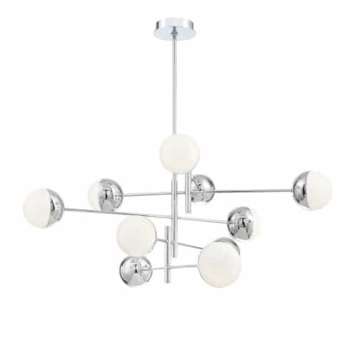 Eurofase 49.75-in 50W Round LED Chandelier, Dim, 2500 lm, 120V, 4000K, Chrome