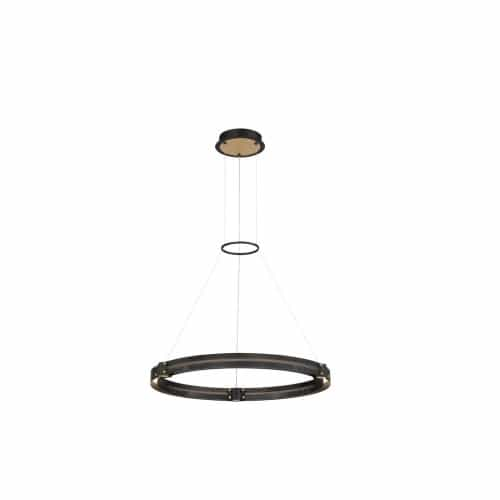 Eurofase 29-in 40W LED Chandelier, Round, Dim, 1700 lm, 120V, 3000K, Black