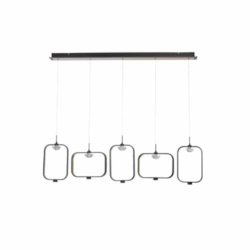 Eurofase 53-in 150W LED Chandelier, Linear, 1250 lm, 120V, 3000K, Black