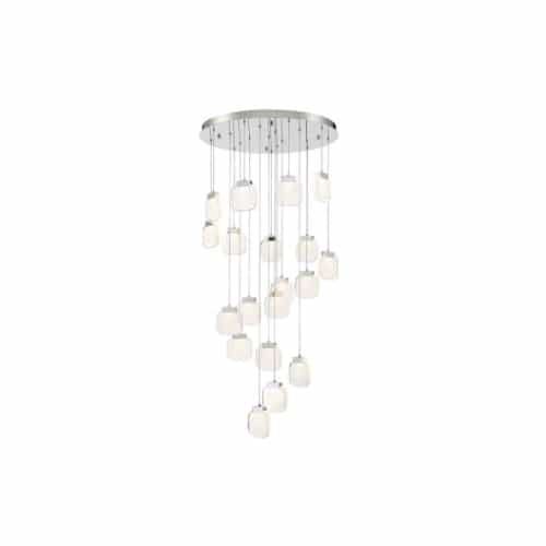 Eurofase 29-in Wide 1805W Paget LED Chandelier, 5700 lm, 120V, 3000K, Chrome