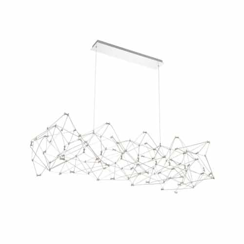 Eurofase 65-in 73W LED Chandelier, Dim, 4300 lm, 120V, 4000K, Chrome