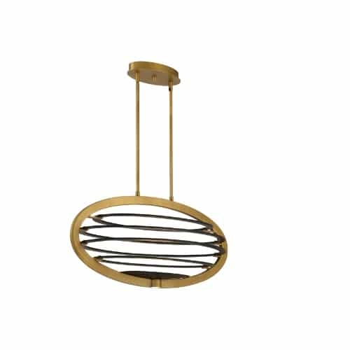 Eurofase 35.5-in 110W LED Chandelier, Dim, 1600 lm, 120V, 3000K, Brass