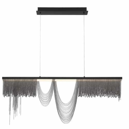 Eurofase 47-in 60W LED Chandelier, Dim, 2500 lm, 120V, 3000K, Black