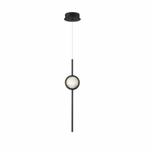 Eurofase 23-in 7W LED Pendant, Dim, 340 lm, 120V, 3500K, Black