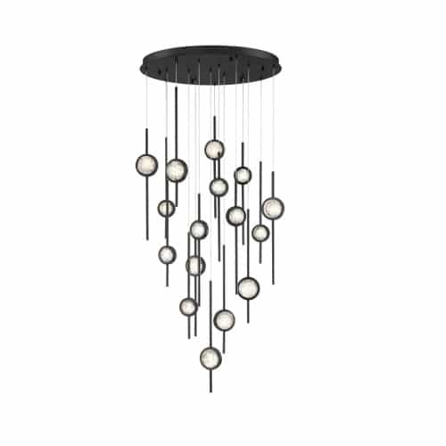 Eurofase 32-in 90W LED Chandeliers, Dim, 3800 lm, 120V 3500K, Black