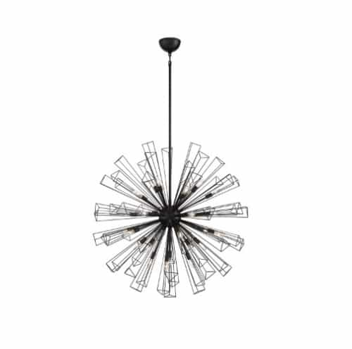 Eurofase 40-in 1160W Dendelio Chandelier, 29-Light, E12, 120V, Black