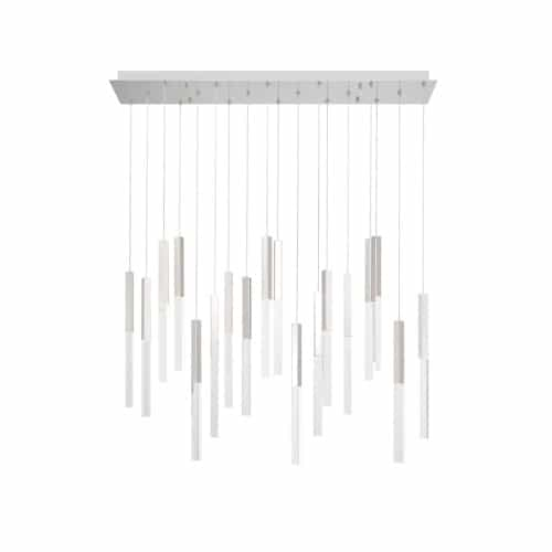 Eurofase 42-in 55W Benicio LED Chandelier, 18-Light, 120V, 3000K, Nickel