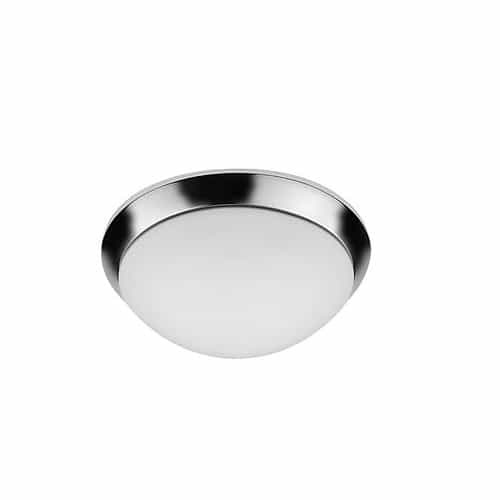 Euri Lighting 15-in 25W LED Flush Mount Ceiling Light w/ Frosted Lens, 2200 lm, 120V, 3000K, Chrome