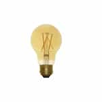 7W LED A19 Filament Bulb, Amber Glass, Dimmable, E26, 670 lm, 120V, 2400K